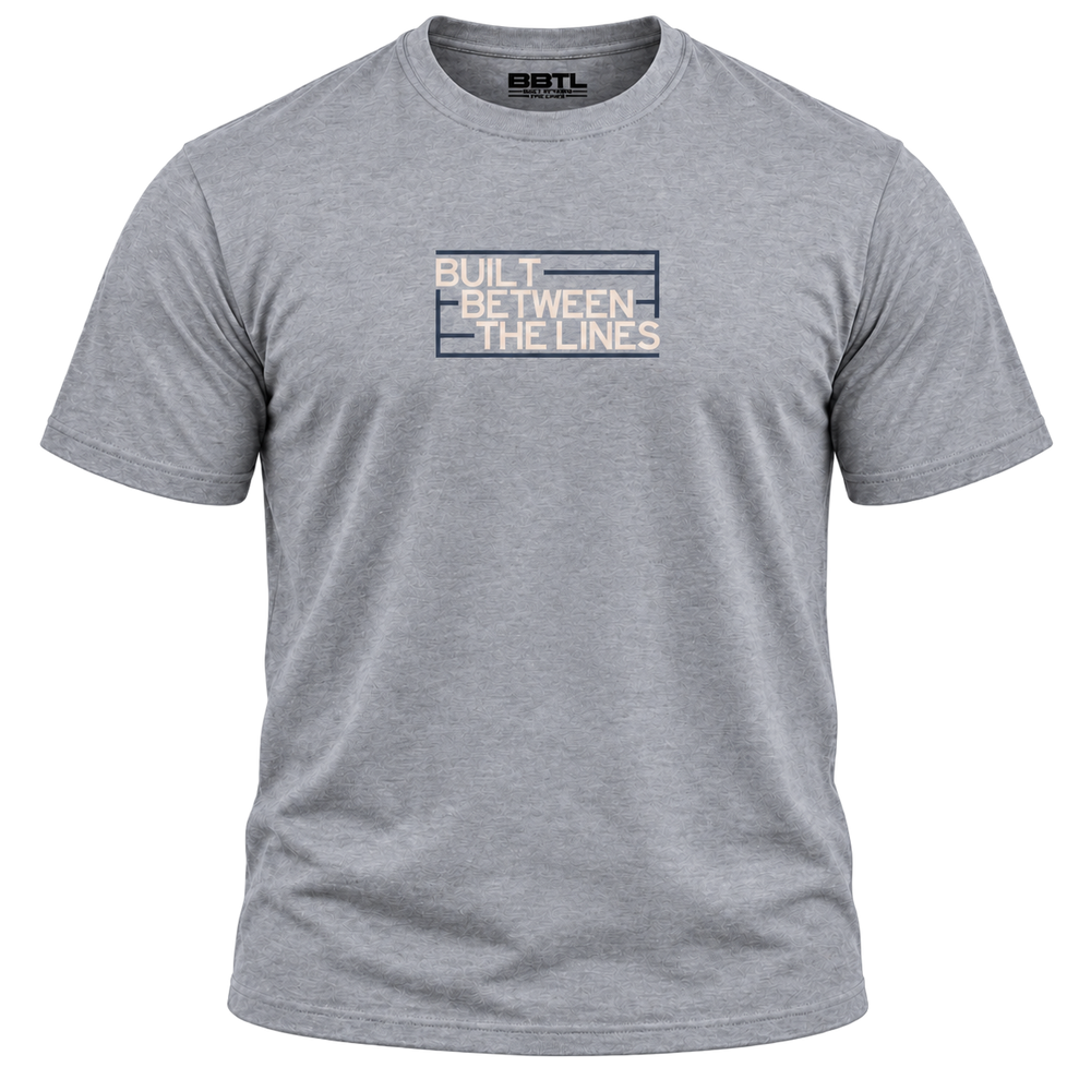 BBTL Flagship heather grey tee — front ghost mannequin