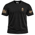 Black Rak Chazak athletic tee, front with BBTL neck label