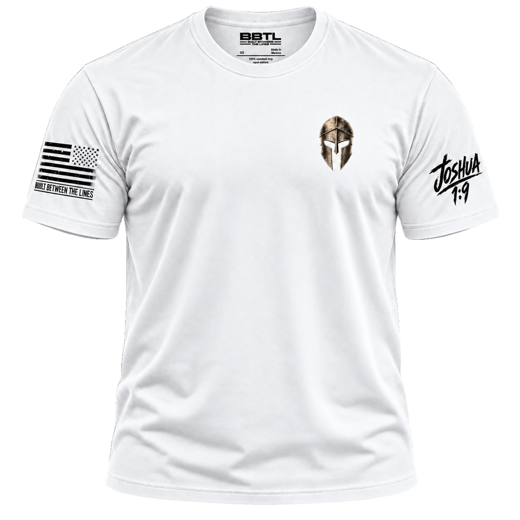 White Rak Chazak athletic tee, front view