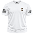 White Rak Chazak athletic tee, front view